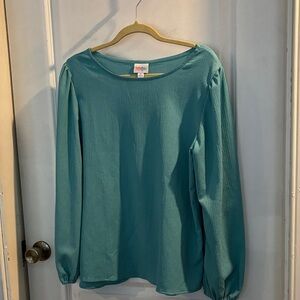 LuLaRoe Aqua Long Sleeve Blouse